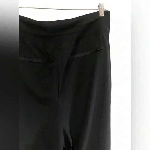 Athleta Womens Black Tuxedo Striped Drawstring Cropped Pants High Rise Pocket - Picture 6 of 9
